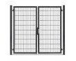 Gartentor Hoftor Doppelstabmatentor Rohrrahmentor Profi-Max 2 flg. Lichte Weite: 2140 mm Anthrazit RAL 7016