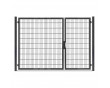 Gartentor Hoftor Doppelstabmatentor Rohrrahmentor Profi-Max 2 flg. Lichte Weite: 2890 mm Anthrazit RAL 7016