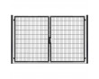 Gartentor Hoftor Doppelstabmatentor Rohrrahmentor Profi-Max 2 flg. Lichte Weite: 3140 mm Anthrazit RAL 7016
