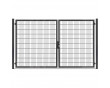 Gartentor Hoftor Doppelstabmatentor Rohrrahmentor Profi-Max 2 flg. Lichte Weite: 3390 mm Anthrazit RAL 7016