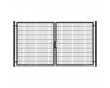 Gartentor Hoftor Doppelstabmatentor Rohrrahmentor Profi-Max 2 flg. Lichte Weite: 3640 mm Anthrazit RAL 7016