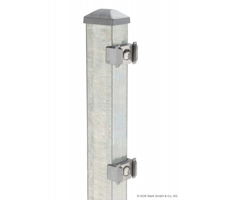 Zaunpfosten expro P verzinkt (silberfarben) - für Zaunhöhe 63cm