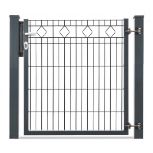 Schmuckzauntor Barcelona 1 flg. Lichte Weite 1020 mm - Anthrazit RAL 7016