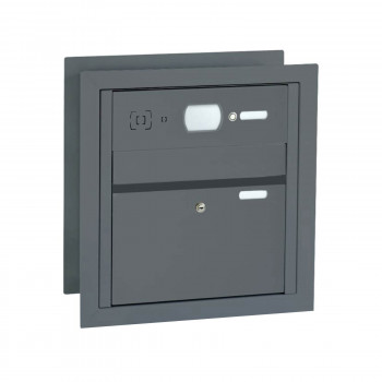 Gabionenbriefkasten für Doppelpfosten 120 mm vorb. für Audio-Sprechanlage, Hausnummerschild, Klingeltaster, Namenschild - Anthrazit RAL 7016