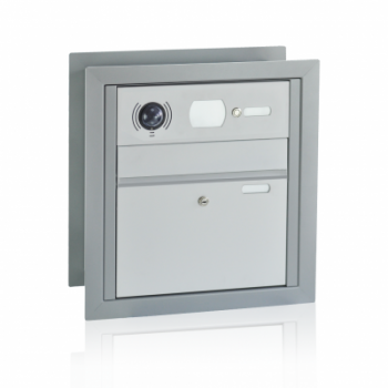 Gabionenbriefkasten für Doppelpfosten 120 mm- vorb. für Video, Hausnummerschild, Klingeltaster, Namenschild - Anthrazit RAL 7016
