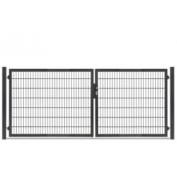 Rohrrahmentor Profi-Max 2 flg. Lichte Weite: 3390 mm Höhe 1400 mm Grün RAL 6005