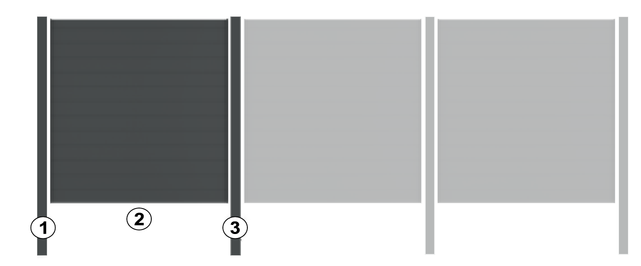 Aluminium Zaun Klickpaneele Technische Zeichnung